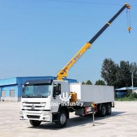 factory direct delivery used truck mounted crane sinotruk howo 6 ton 10ton telescopic boom