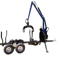 Forestry Transporter  ATV  wood trailer loader with power unit and winch drawing