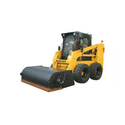 Road Sweeper Fitted On Skid Steer Loader For Sale