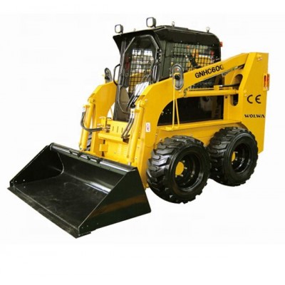 10% Discount 2t Tipping Load 0.6 m3 Bucket Capacity Snow Blade Fitted Wheel Skid Steer Loaders With Driving Car And China Price